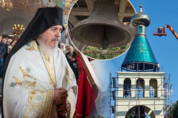 NOVI SJAJ ZNAMENITOSTI CELOG BALKANA: NAJVEĆE ZVONO DOBILO KUPOLU! Poklon četiri ruske porodice težak 13 tona i biser je manastira Svetog Luke u Bošnjanu!