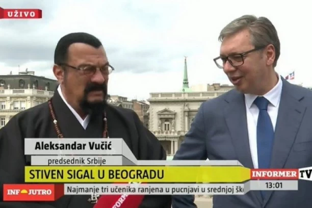 PREDSEDNIK VUČIĆ UGOSTIO STIVENA SIGALA! "Razmotrili smo mogućnosti jačanja kulturne i umetničke saradnje!" (FOTO)