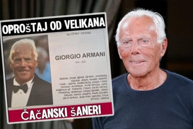 ČAČANSKI ŠANERI DALI ČITULJU ČUVENOM ARMANIJU! Nije znao za njih, ali su oni znali za njega – poslednji pozdrav kralju mode!