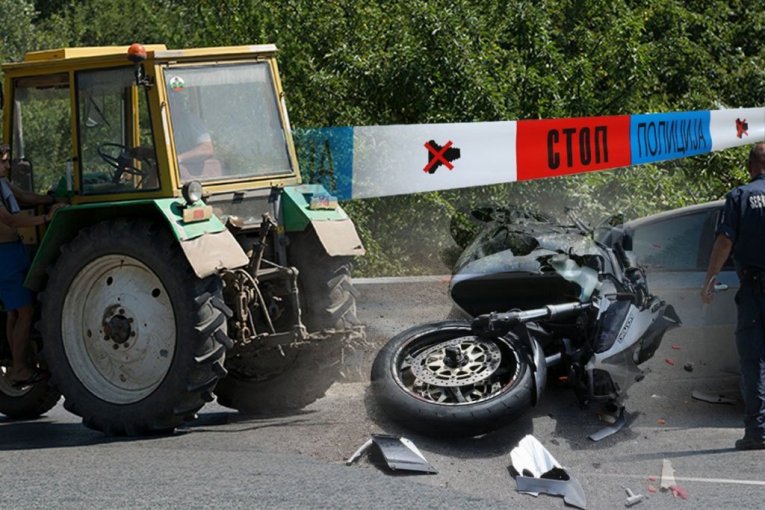 MOTOCIKLISTA TEŠKO POVREĐEN! Stravičan sudar traktora i motora na putu Leskovac-Vlasotince!