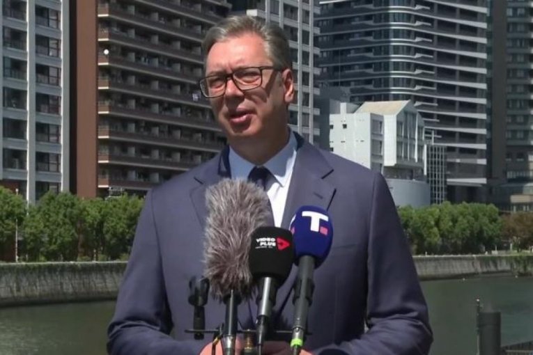 VUČIĆ POSETIO EKSPO OSAKA 2025! U paviljonu Srbije slavi se praznik, trobojka podignuta uz "Bože pravde"! (FOTO)