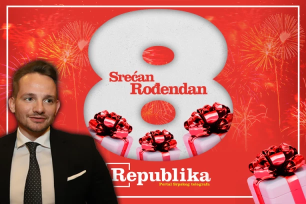 VAŠE POUZDANE VESTI SVEDOČE O VISOKOM KREDIBILITETU! Stefan Krkobabić uputio čestitku za OSMI rođendan portala Republika!