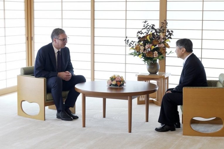 Predsednik Vučić sa japanskim carem Naruhitom