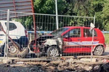 KOMUNALNI POLICAJAC ZAPALIO SLUŽBENO VOZILO! Uhapšena i dva radnika OPŠTINE!