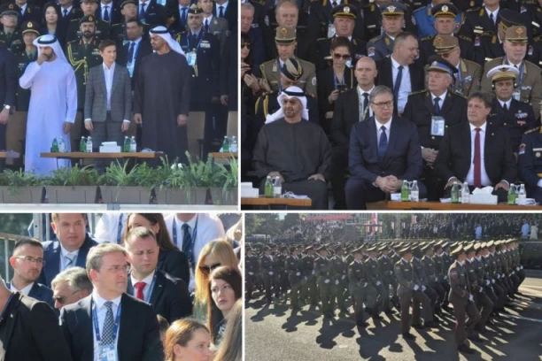 DRŽAVNI VRH NA VOJNOJ PARADI! Ministri zajedno gledaju SPEKTAKL, pogledajte ko je sve ispred Palate Srbija! (FOTO)