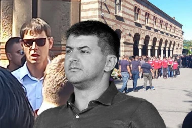 SRCEPARAJUĆE! Nekadašnji srpski reprezentativac potpuno SLOMLJEN na sahrani Dekija Milovanovića (FOTO)