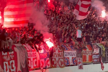 IMAMO I EPILOG: Delije nakon gola Elšnika ZAPALILE OBELEŽJA PARTIZANA! (VIDEO)