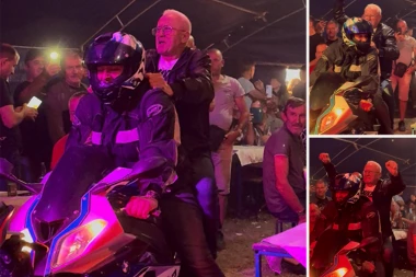 ERA OJDANIĆ ULETEO NA MOTORU U ŠATOR! Izbio haos na šabačkom vašaru, ljudi vrište! (VIDEO)