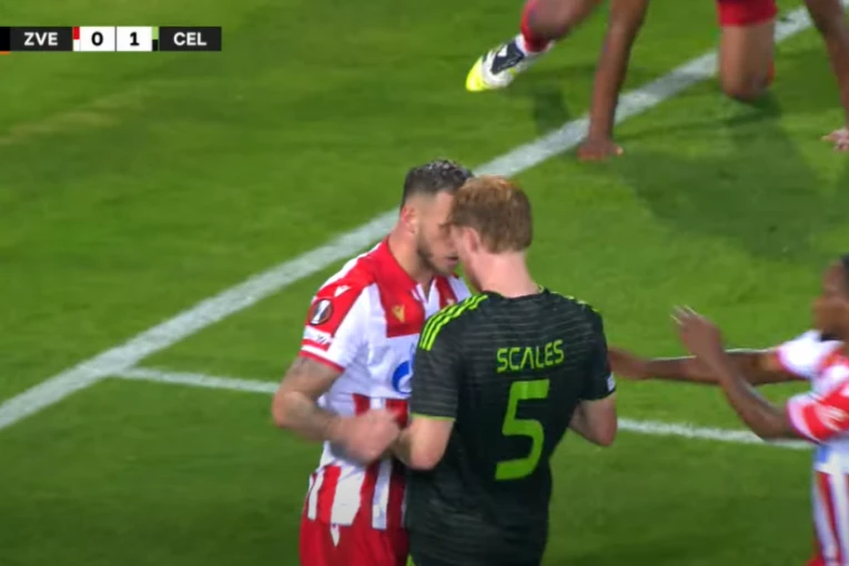 ARNAUTOVIĆ DONEO IZJEDNAČENJE ZVEZDI, PA SE POKAČIO SA SKEJLSOM: Napadača crveno-belih saigrači odvojili od većeg incidenta! (VIDEO)
