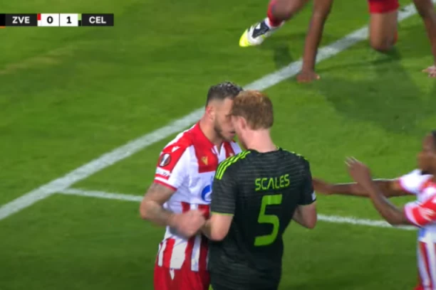 ARNAUTOVIĆ DONEO IZJEDNAČENJE ZVEZDI, PA SE POKAČIO SA SKEJLSOM: Napadača crveno-belih saigrači odvojili od većeg incidenta! (VIDEO)