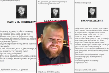 "DEO NAS I DALJE ŽIVI SA TVOJIM GLASOM"! Osvanule čitulje za ubijenog "škaljarca" Vaska Lješkovića - UBIJEN IZ SNAJPERA JEDNIM METKOM!