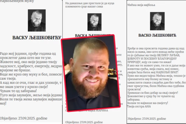 "DEO NAS I DALJE ŽIVI SA TVOJIM GLASOM"! Osvanule čitulje za ubijenog "škaljarca" Vaska Lješkovića - UBIJEN IZ SNAJPERA JEDNIM METKOM!