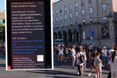 SKANDAL NA PMF! MASKE SU PALE! Blokaderi pretvorili fakultete u političke kampove gde OBUČAVAJU KONTOLORE ZA IZBORE (FOTO)