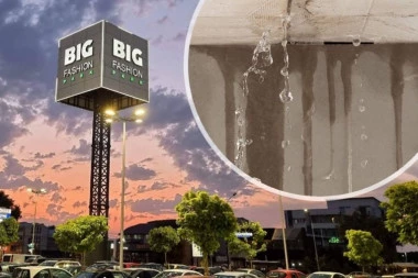 POPLAVA U TRŽNOM CENTRU "BIG FASHION" NA KARABURMI: Voda zahvatila više spratova! (VIDEO)