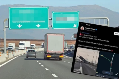SKANDALOZNE IZMIŠLJOTINE BLOKADERA! Tvrde da je konstrukcija na auto-putu pala sama od sebe, KAMION I SUDAR "NISU VIDELI"! (FOTO, VIDEO)