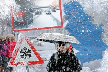 POPALJENI METEOALARMI U CELOJ SRBIJI! RHMZ izdao hitno upozorenje na sneg i led! ZABELEĆE SE I BEOGRAD!