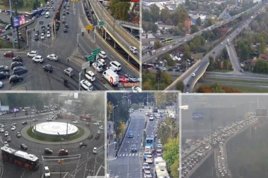 POTPUNI PAKAO NA BEOGRADSKIM ULICAMA! Na Gazeli i Pančevcu igla nema gde da padne, sve najveće saobraćajnice BLOKIRANE! (FOTO)