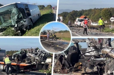 POZNATO KO JE POGINULI MUŠKARAC KOD BRESNICE! Jezive scene nakon sudara automobila i autobusa! (FOTO, VIDEO)
