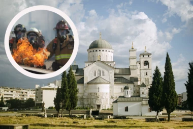 POŽAR U SABORNOM HRAMU U PODGORICI: Dim ispunio kriptu, oglasili se sveštenici