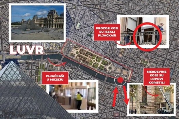 OPERACIJA IZVEDENA ZA NEKOLIKO MINUTA: Evo kako su pljačkaši upali u Luvr i uspeli da pobegnu vlastima - jedna okolnost išla im naruku (VIDEO)