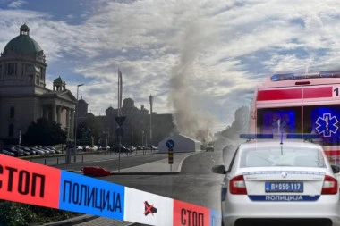 REPUBLIKA SAZNAJE! UHAPŠEN MUŠKARAC ZBOG POŽARA ISPRED SKUPŠTINE! Osumnjičeni pucao, zapalio šator, pa bacio šaku metaka u vatru