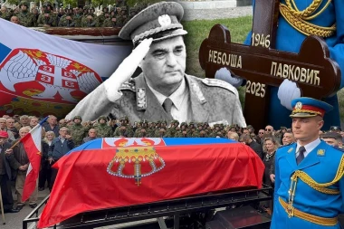 SAHRANJEN NEBOJŠA PAVKOVIĆ! Ćerka u suzama, nakon počasne paljbe Vojska Srbije predala sinu generala počasnu srpsku zastavu! (FOTO,VIDEO)