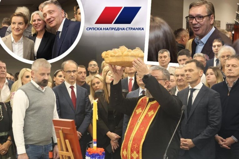 KAO ŠTO BOG NALAŽE! Vučević i Mali dočekali goste: Lomio se slavski kolač, Vučić uveličao proslavu - SNS SLAVI SVETU PETKU! (FOTO, VIDEO)