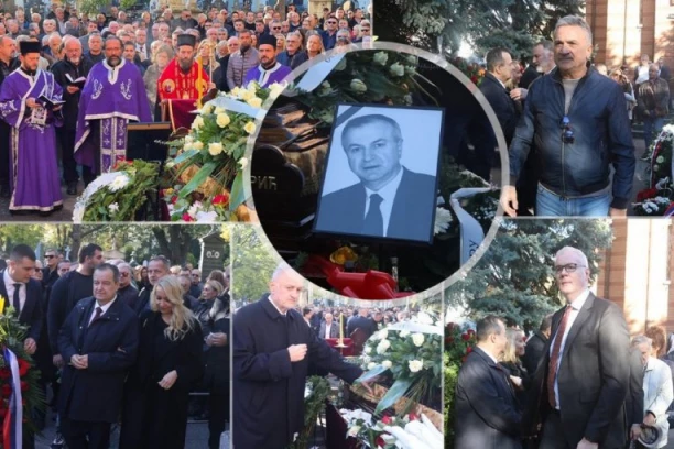 SAHRANJEN VELIZAR ĐERIĆ: Veliki broj poznatih se oprostio od bivšeg ministra sporta! (FOTO)