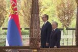 SVEČANI DOČEK ZA PREDSEDNIKA VUČIĆA U UZBEKISTANU: U toku je sastanak dvojice lidera!