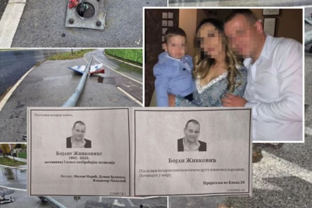 DA SRCE PREPUKNE! Prijatelji se čituljama opraštaju od poginulog policajca i njegovih najmilijih! (FOTO)