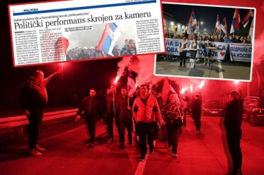 ANTISRPSKIM LICEMERIMA SMETAJU SRPSKE ZASTAVE! Kad Srbi s Kosova i Metohije šetaju, to je "politički performans", a zastave Hamasa su im "praznik za oči i dušu"!