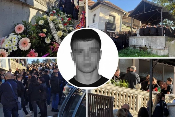 "PUTUJ, ŠAMPIONE!" Zagrljena deca jecaju na sahrani talentovanog džudiste Partizana koji je poginuo u udesu kod Novog Sada! (FOTO)