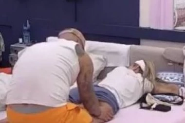 LUKA SKOČIO NA ANELI, PA ZAPOČEO INTIMNE RADNJE: Obuzele ga strasti pred celom "Elitom" - Ahmićeva se prepustila u potpunosti! (FOTO)