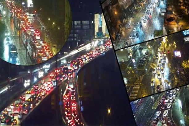 KIŠA I ŠPIC NAPRAVILI HAOS NA ULICAMA BEOGRADA! Ove gradske saobraćajnice totalno paralisane, kolone kilometarske! (FOTO)
