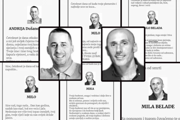"SRCE STALO, TUGA NE PROLAZI" 40 dana od likvidacije Andrije Ivanovića i Stefana Belade - OSVANULE ČITULJE UBIJENIM "ŠKALJARCIMA"!