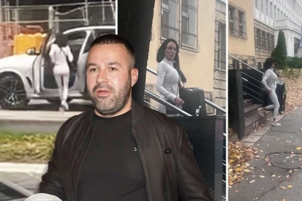 TAMARA ĐURIĆ IZAŠLA IZ ZATVORA SA MISTERIOZNIM KOFEROM! Starleta posetila muža u zatvoru, ulicu prelazi sa njih dve van pešačkog prelaza!