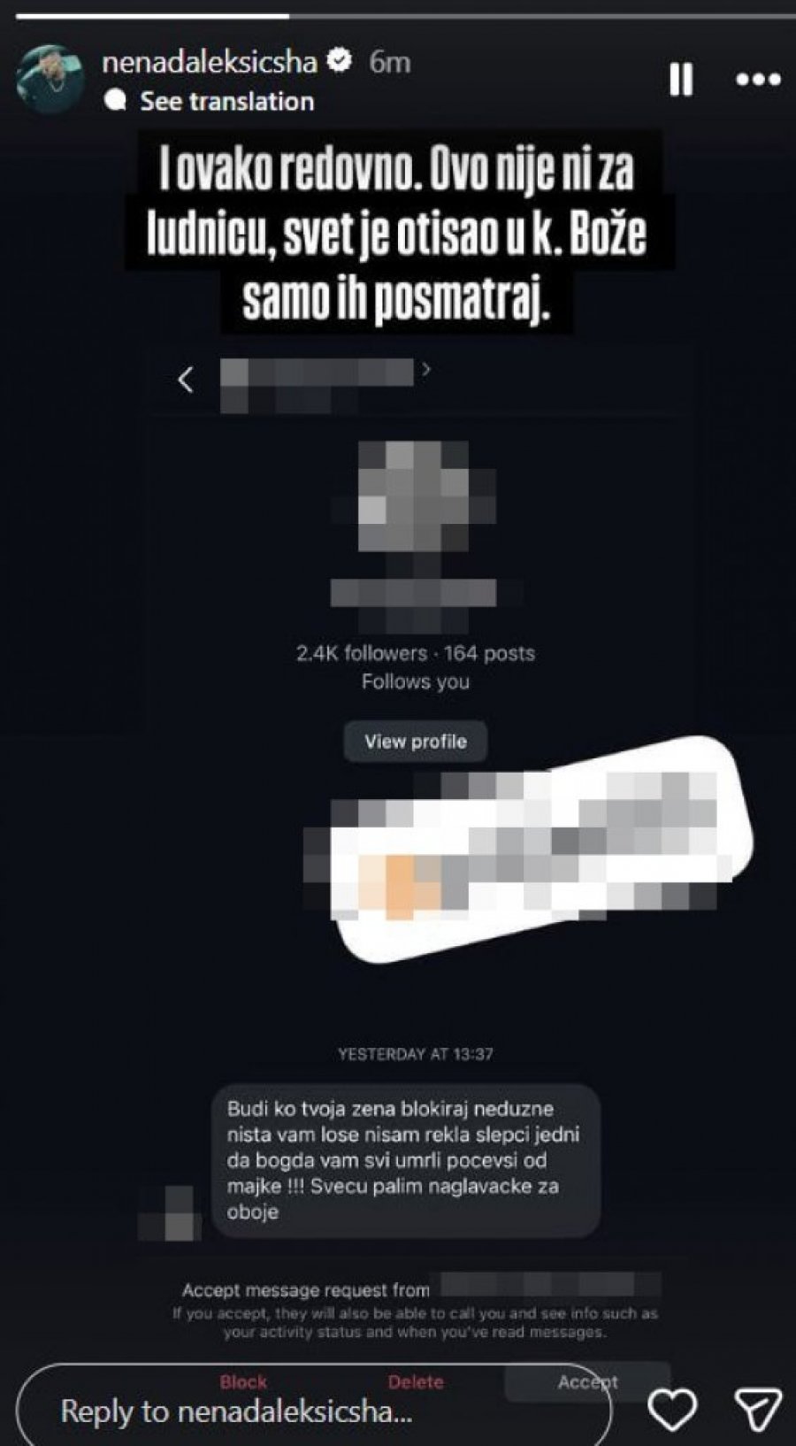 DA SE NAJEŽIŠ - OBJAVA NENADA ALEKSIĆA ŠA LEDI KRV U ŽILAMA: Ovo gledate na sopstvenu odgovornost! (FOTO)