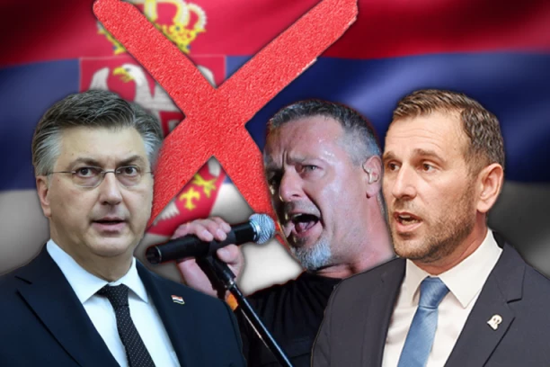 TREŠTI "ZA DOM SPREMNI" I TOMPSONOVE PESME! Jeziva scena u Splitu! Torcidaši u kolonama, pevaju Plenkoviću i udaraju po Srbiji!