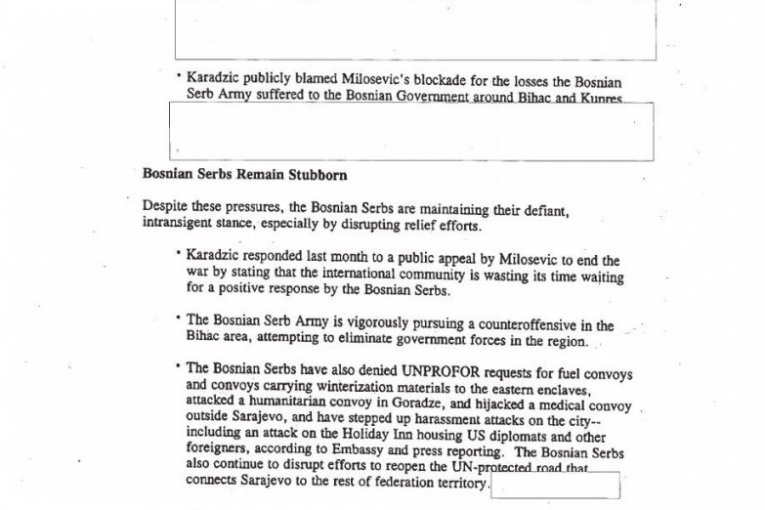 Amerikanci konstatuju da Karadžić neće da promeni stav i da je čekanje na to gubljenje vremena