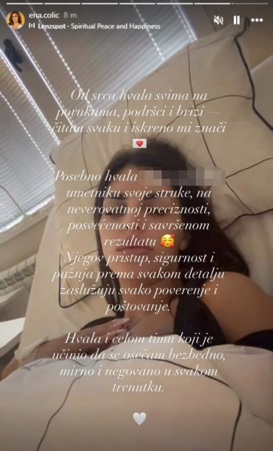 PRVI SNIMAK ENE ČOLIĆ IZ BOLNICE: Pogledajte u kakvom je stanju sada - CELA U ZAVOJIMA! (FOTO)