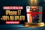 MERIDIAN POKLANJA! Svakog četvrtka UZMI iPhone 17 i 100% VIŠE BONUSA