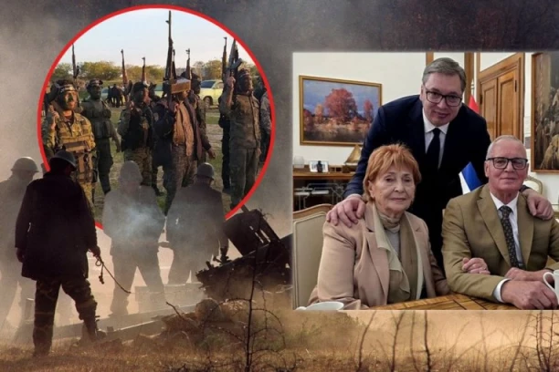 RODNO MESTO VUČIĆEVOG OCA OKUPIRALI NAORUŽANI EKSTREMISTI! Duge cevi, palestinske zastave i teroristička obeležja, a tvrde da je sve "ZABAVA"! (FOTO)