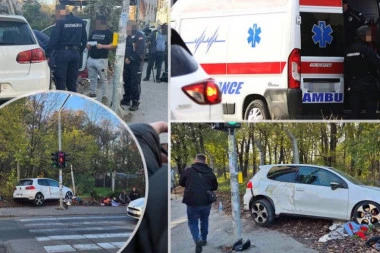 ŽENA ČEKALA ZELENO NA SEMAFORU, DRUGA PAKOVALA ROBU KADA IH JE GOLF POKOSIO! Očevici opisali jezive detalje nesreće na Banjici!