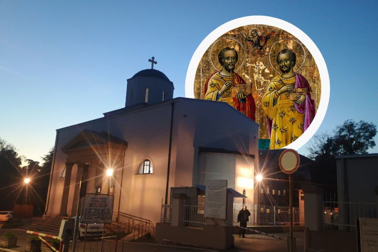 LITURGIJA U HRAMU KOJI JE BIO MRTVAČNICA: Klinički centar Srbije obeležio svoju slavu – Svete Vrače (VIDEO)