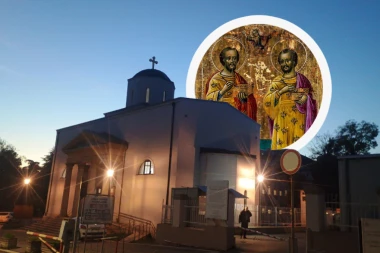 LITURGIJA U HRAMU KOJI JE BIO MRTVAČNICA: Klinički centar Srbije obeležio svoju slavu – Svete Vrače (VIDEO)