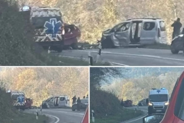 STRAVIČNE SLIKE NA PUTU ČAČAK-POŽEGA! Saobraćaj u prekidu - VATROGASCI I HITNA SPASAVAJU POVREĐENE! (FOTO)