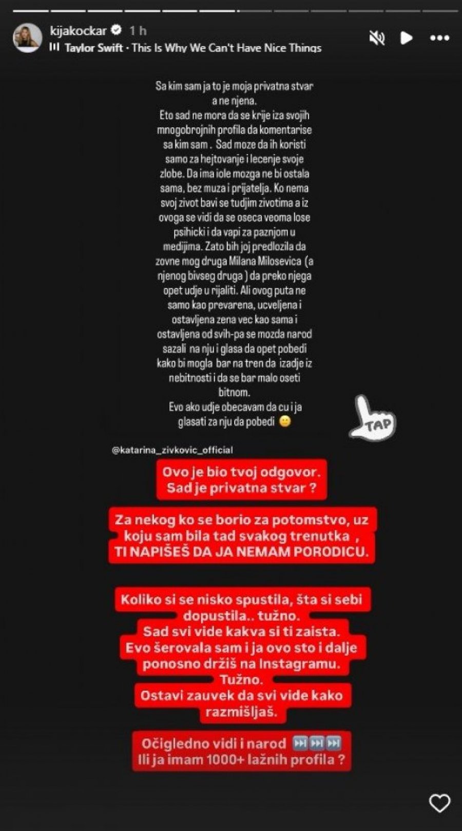 KOLIKO SI SE NISKO SPUSTILA, ŠTA SI SEBI DOZVOLILA! Kija Kockar ŽESTOKO odgovorila Kaći Živković!