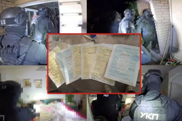 POGLEDAJTE SNIMAK HAPŠENJA FALSIFIKATORA! Policija razbijala vrata, osumnjičeni uhapšeni u gaćama! (VIDEO)