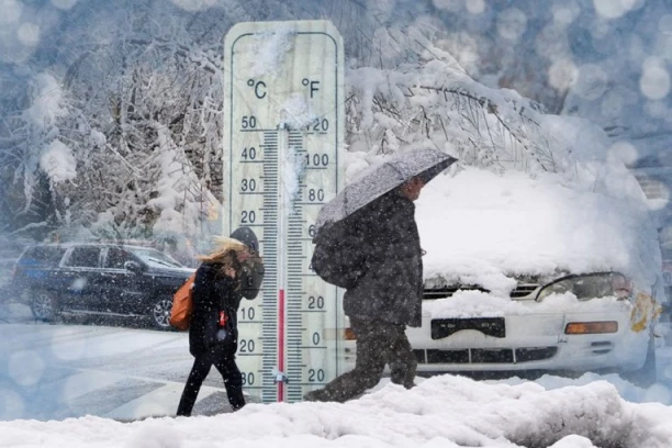 DANAS SNEG - OBUCITE SE TOPLO! Najviša dnevna temperatura 10 stepeni, u Beogradu do 8!