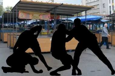 MASOVNA TUČA NA PIJACI U KRUŠEVCU! Grupa ljudi napala prodavca - SEVALE PESNICE, reagovala policija!